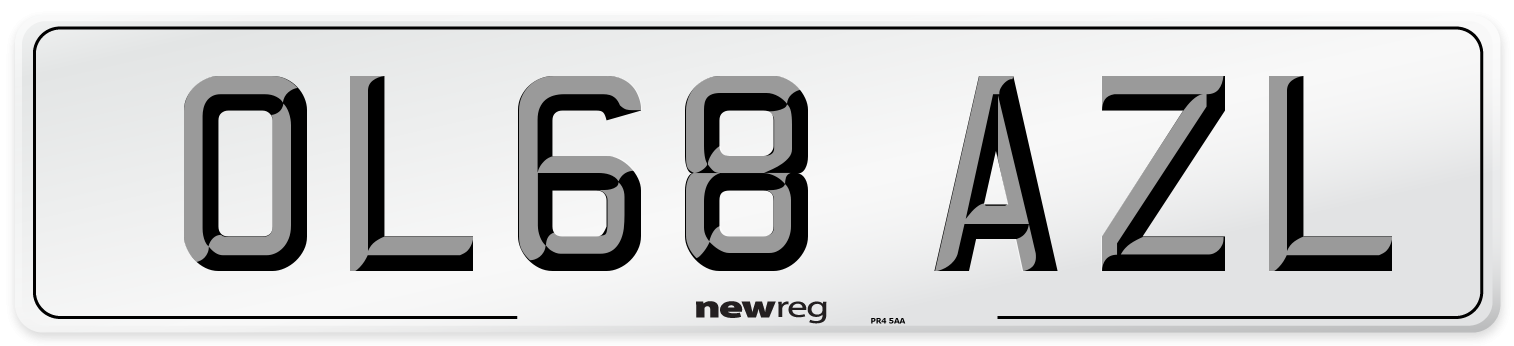 OL68 AZL Number Plate from New Reg